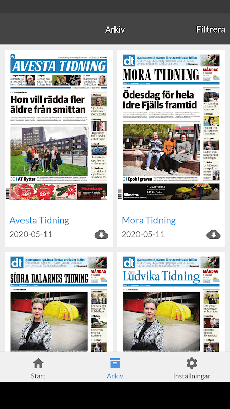 Avesta Tidning e-tidning screenshot 2
