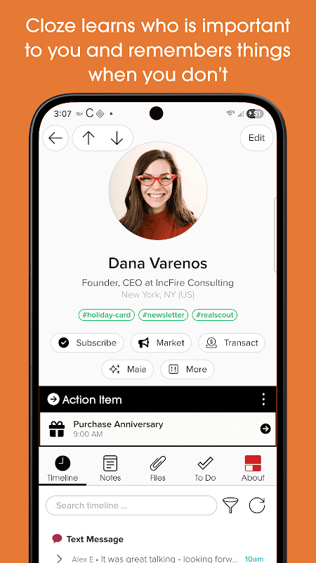 Cloze Relationship Management screenshot 1