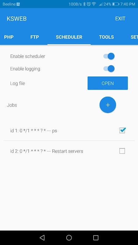 KSWEB: server + PHP + MySQL screenshot 5