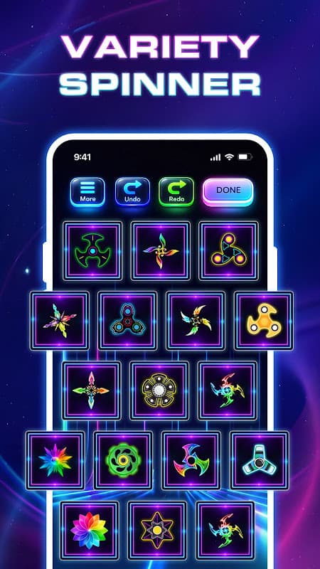 Finger Spinner Glow Art 3D screenshot 5