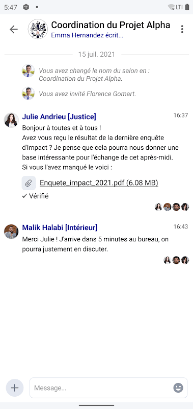 Tchap screenshot 3