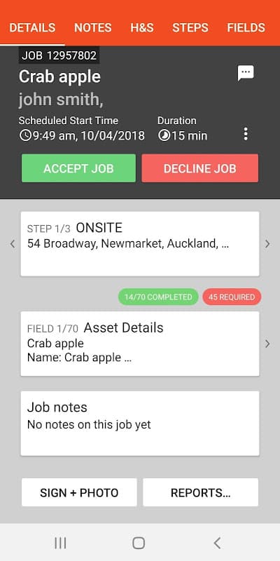vWork screenshot 2