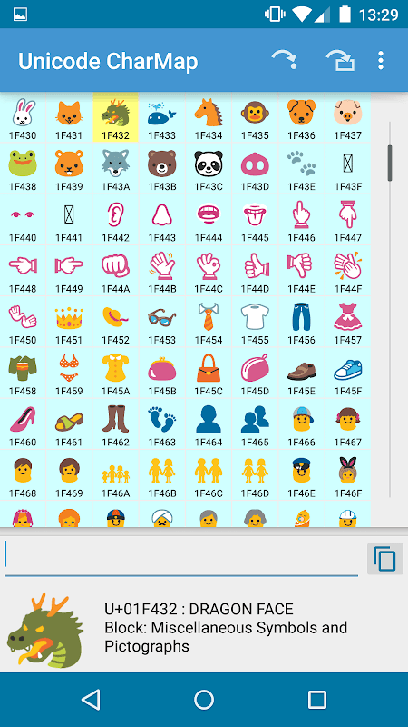 Unicode CharMap – Lite screenshot 2