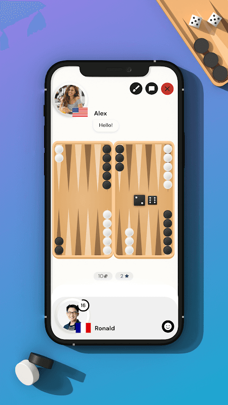 Backgammon Online — скриншот 1