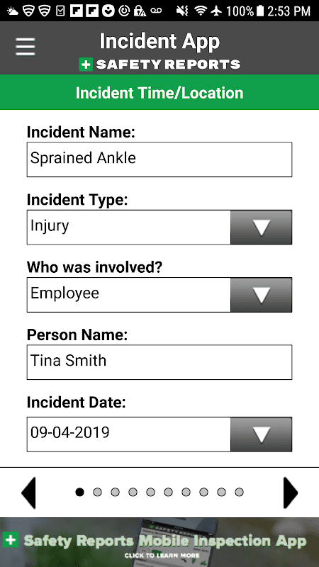 Safety Incident Reports | SR screenshot 2