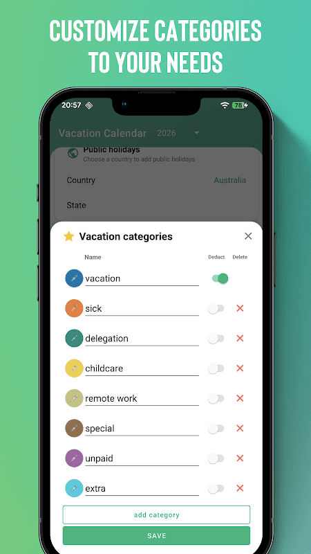 Vacation Planner Calendar screenshot 4