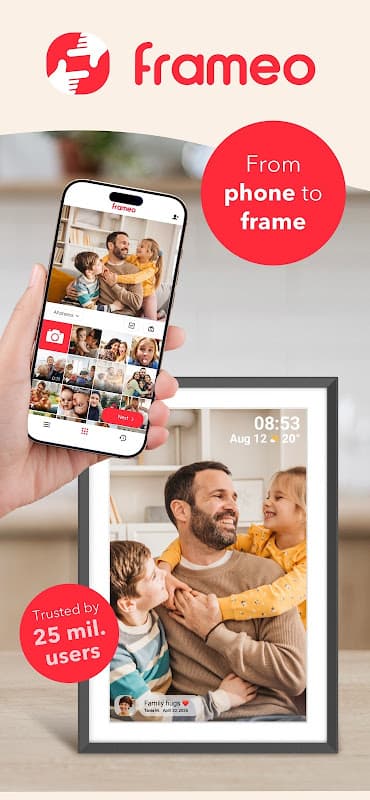 Frameo - Send photos to WiFi digital photo frames screenshot 1