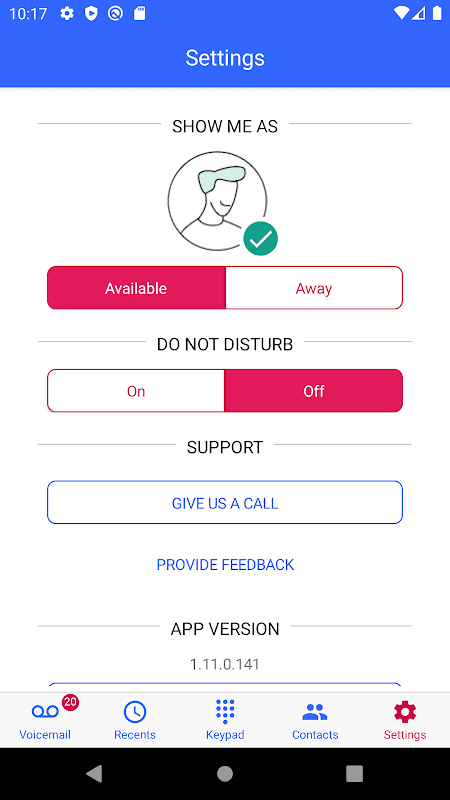 OnSIP screenshot 1