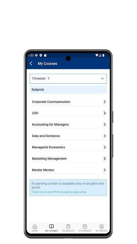 PESU screenshot 2