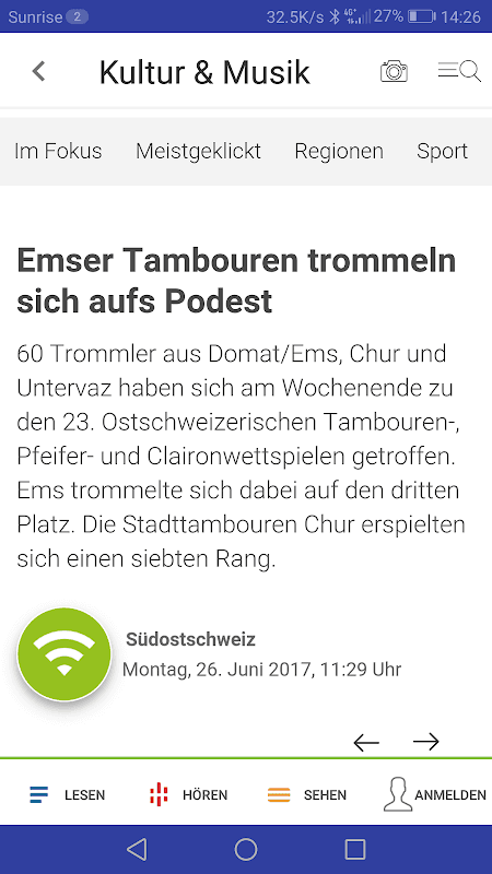 Südostschweiz screenshot 2