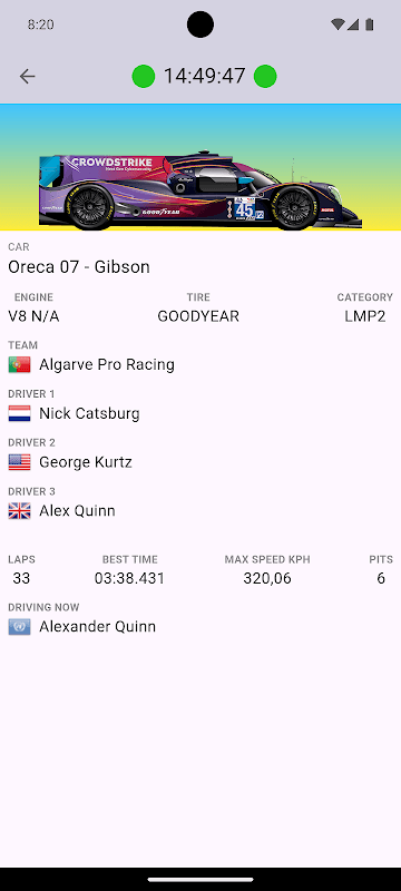 Le Mans 24H 2025 Live Timing screenshot 5