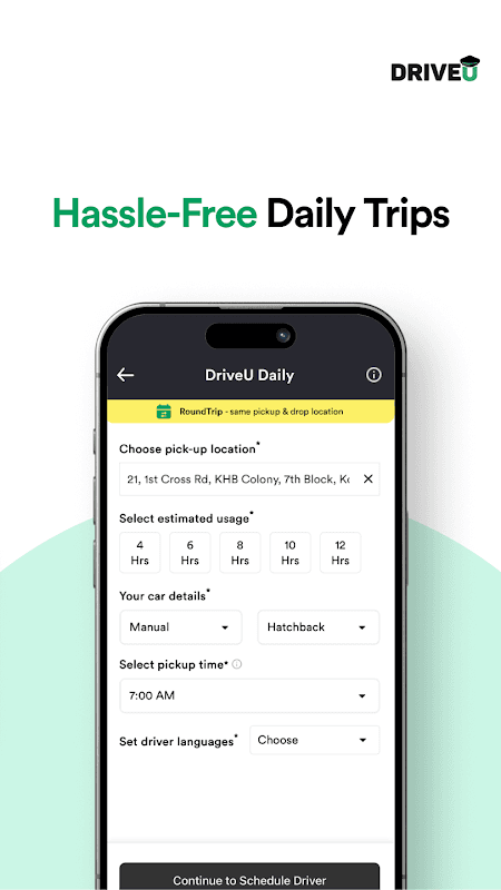 DriveU: Hire Driver for Car screenshot 4