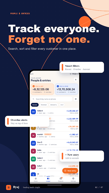 ByajApp: Ledger & Calculator screenshot 2