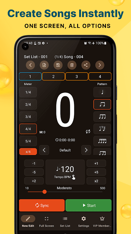 Stage Metronome with Setlist screenshot 1