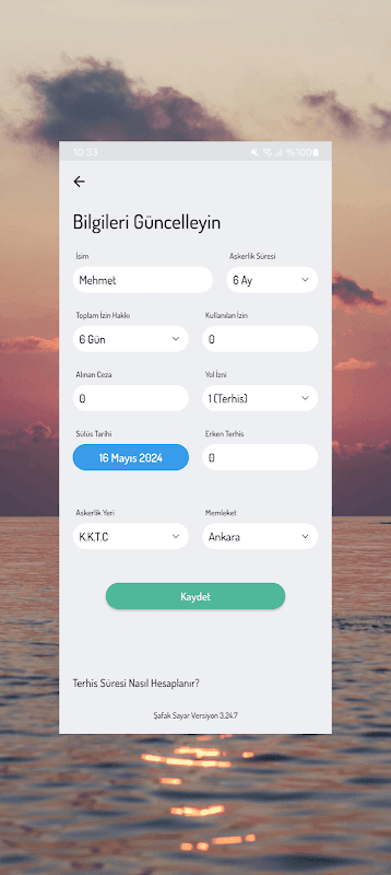 Şafak Sayar - Asker Gün Sayacı screenshot 1