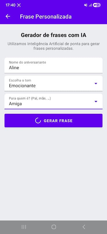 Frases de Aniversário screenshot 4
