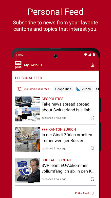 SWI plus - Das Briefing aus der Schweiz screenshot 3