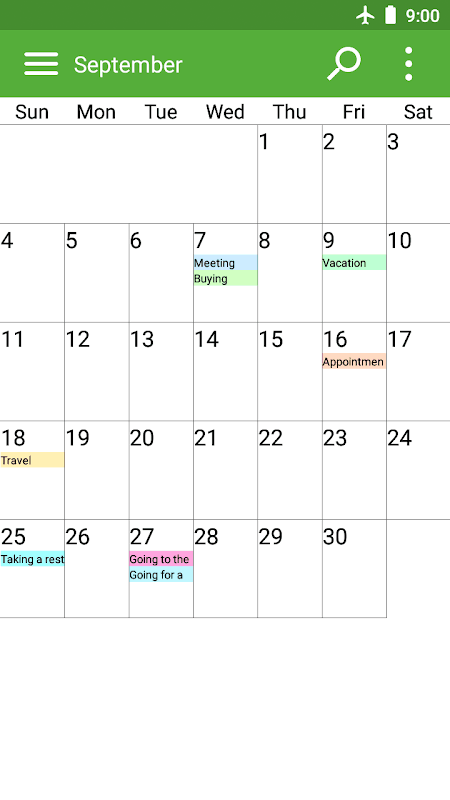Calendar and Planner screenshot 1