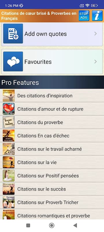 Citations de Cœur Brisé screenshot 3