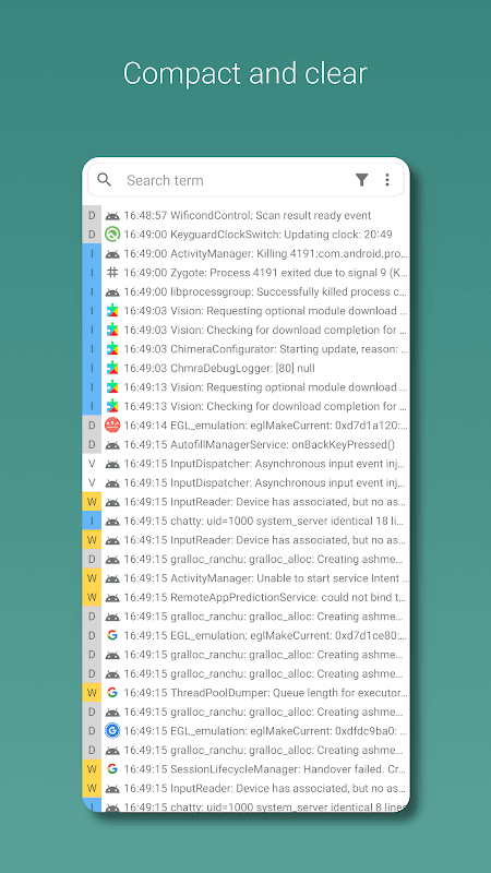 Logcat Reader Professional screenshot 1