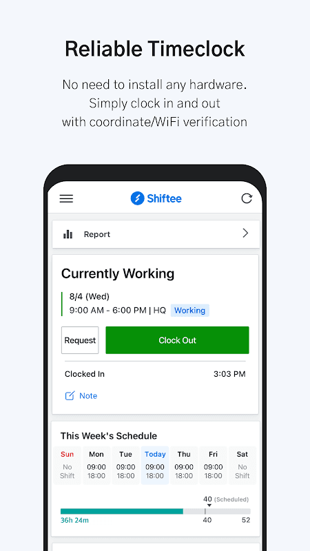 Shiftee - Schedule & Timeclock screenshot 2