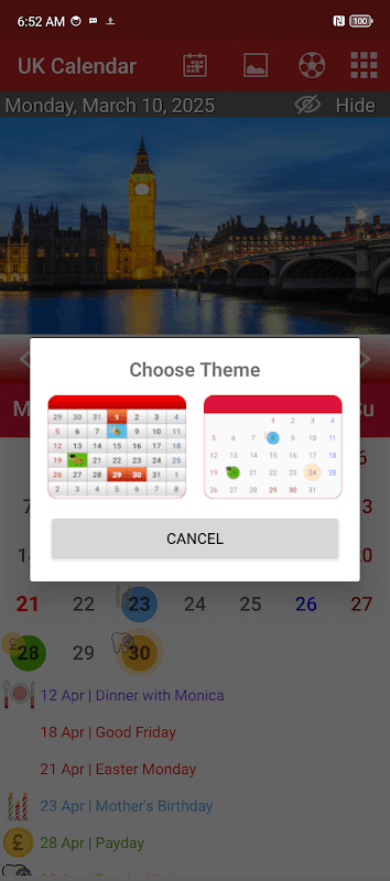 UK Calendar 2017 screenshot 3