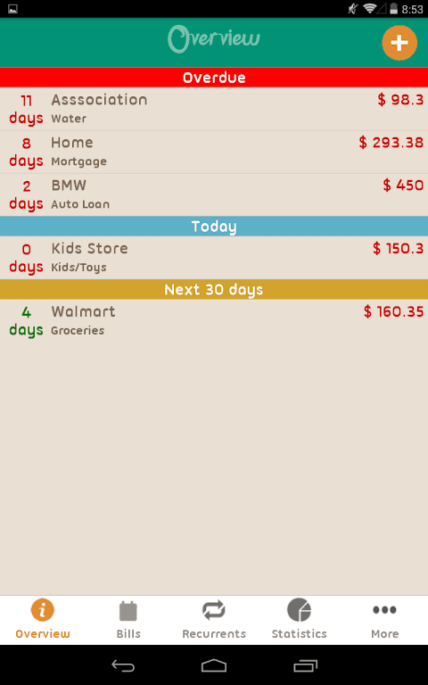 Bills Monitor lite screenshot 5