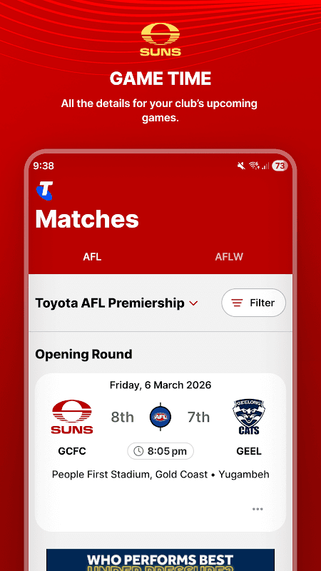 Gold Coast SUNS Official App screenshot 4