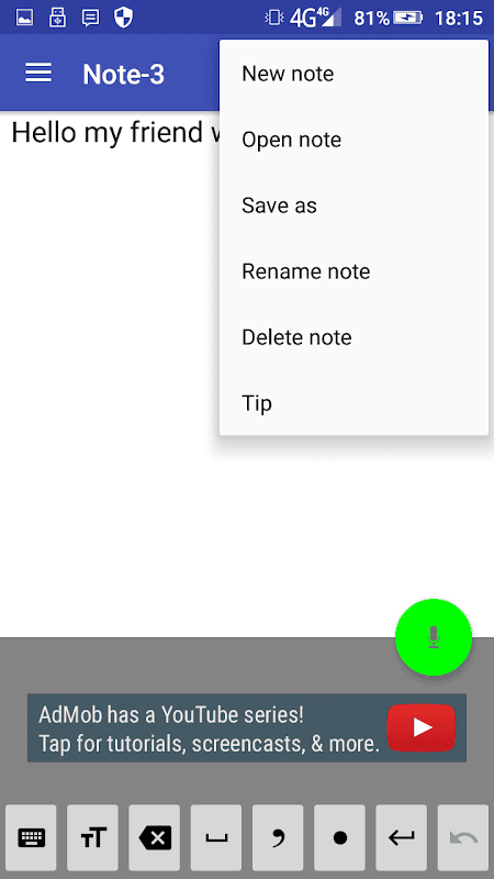 Voice Notebook speech to text screenshot 1