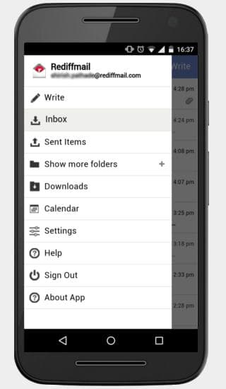 Rediffmail Professional screenshot 5