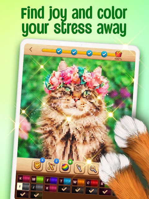 Cross-Stitch: Coloring Book screenshot 6