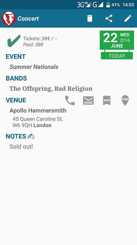 Concerts Agenda screenshot 5