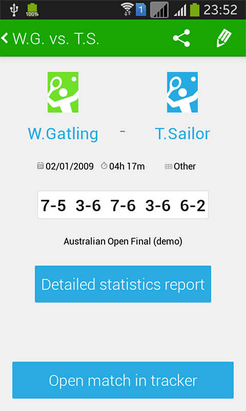 Tennis Math: score & stats screenshot 2