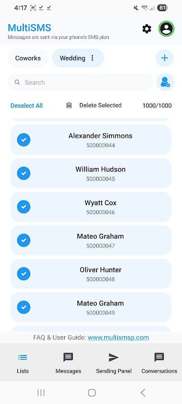 Multi SMS & Group SMS screenshot 2
