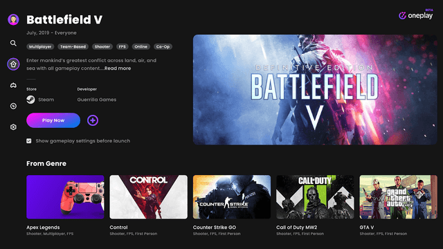OnePlay Cloud Gaming & PC screenshot 1