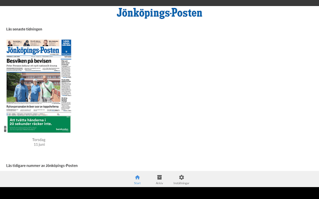 Jönköpings-Posten e-tidning screenshot 5