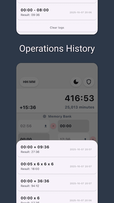 Hours Minutes Calculator Time screenshot 3