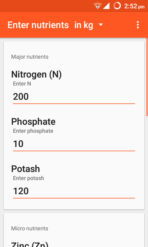 Fertilizer calculator n2f screenshot 1