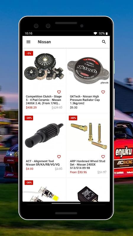 Enjuku Racing Parts, LLC screenshot 2