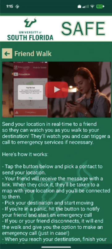 USF SAFE screenshot 4