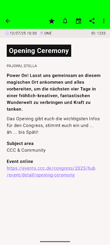 39C3 Schedule screenshot 2