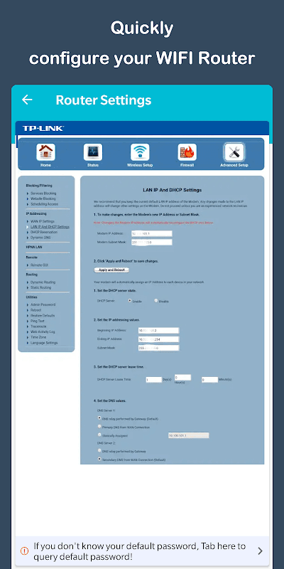Router Admin Setup Control - Setup WiFi Password screenshot 2