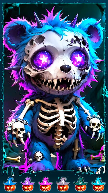 Skull Color, Color by Number screenshot 5