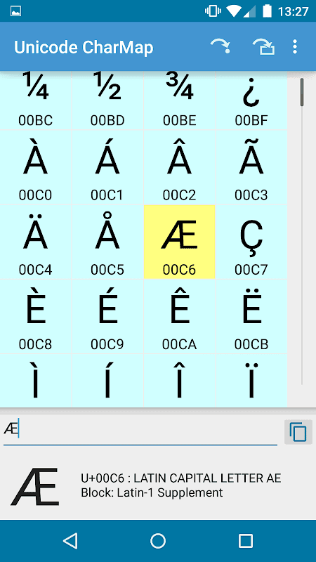 Unicode CharMap – Lite screenshot 3