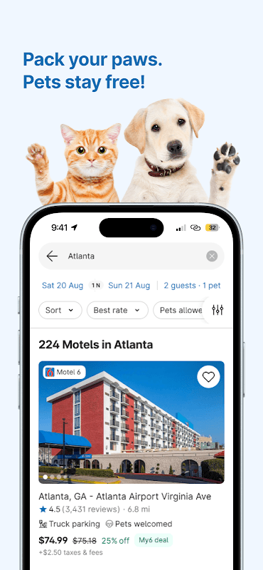 Motel 6: Book Hotels My6 Deals screenshot 2