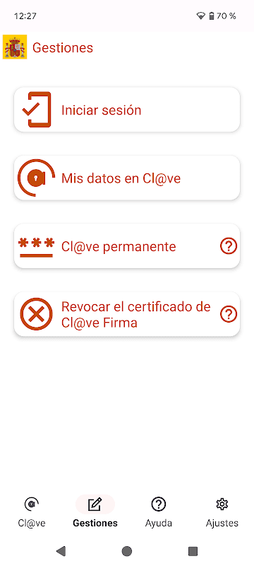 Cl@ve PIN screenshot 2