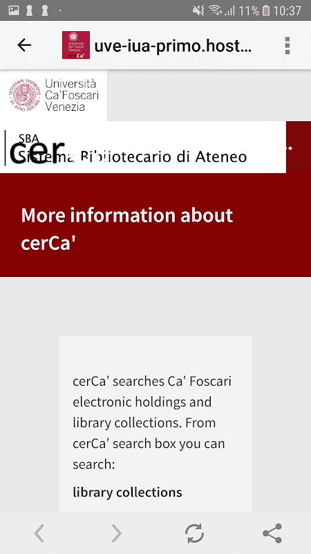 CerCa' Foscari Library System screenshot 4