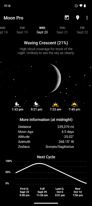 My Moon Phase - Lunar Calendar & Full Moon Phases screenshot 1