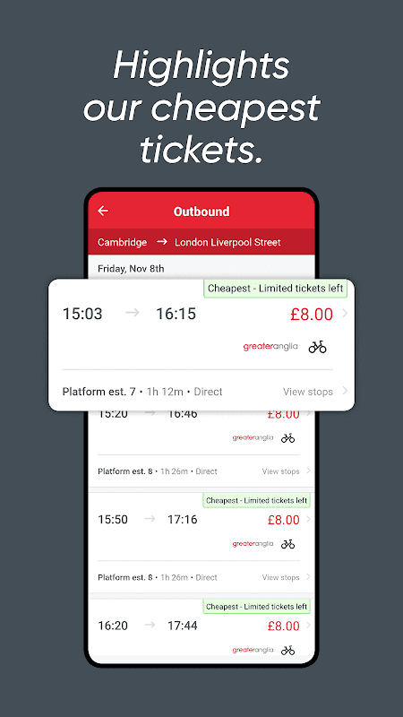 Greater Anglia Tickets and Times screenshot 3