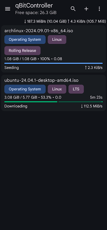 qBitController screenshot 1